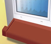 Utvändiga fönsterbrädor i PVC